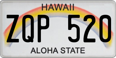 HI license plate ZQP520
