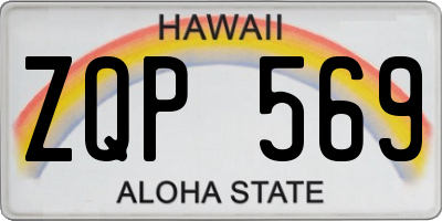 HI license plate ZQP569