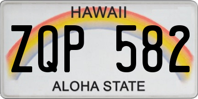 HI license plate ZQP582
