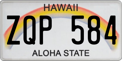 HI license plate ZQP584