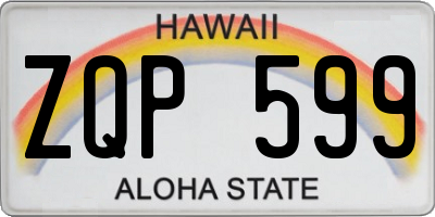 HI license plate ZQP599