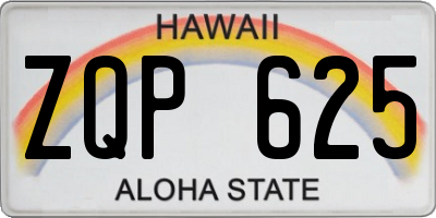 HI license plate ZQP625