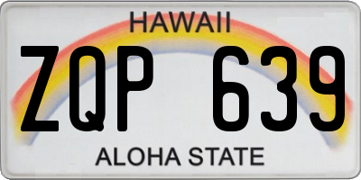 HI license plate ZQP639