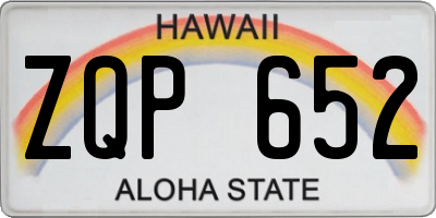HI license plate ZQP652