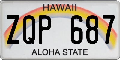 HI license plate ZQP687