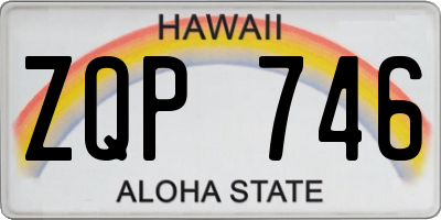 HI license plate ZQP746