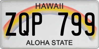 HI license plate ZQP799