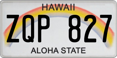 HI license plate ZQP827