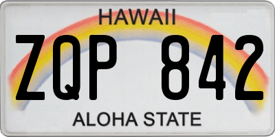 HI license plate ZQP842