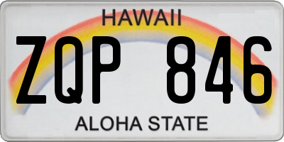 HI license plate ZQP846