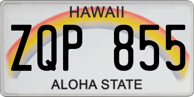 HI license plate ZQP855