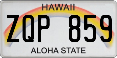 HI license plate ZQP859