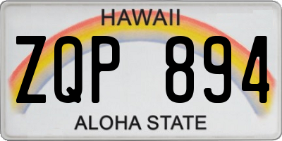 HI license plate ZQP894