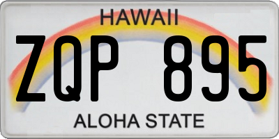 HI license plate ZQP895