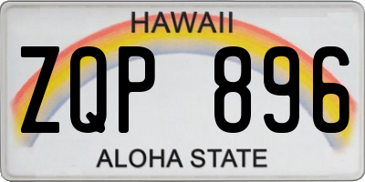 HI license plate ZQP896