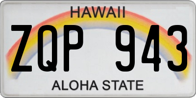 HI license plate ZQP943