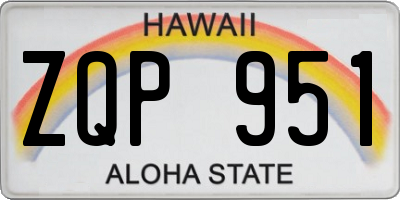 HI license plate ZQP951