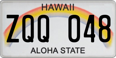 HI license plate ZQQ048