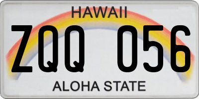 HI license plate ZQQ056