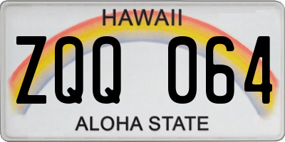HI license plate ZQQ064