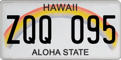 HI license plate ZQQ095