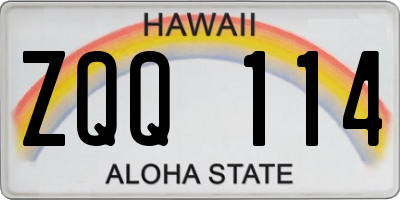 HI license plate ZQQ114