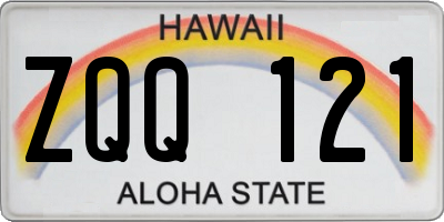 HI license plate ZQQ121