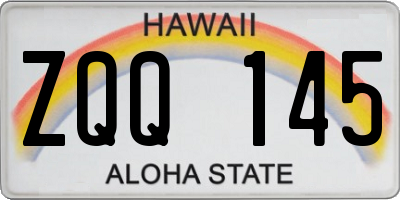 HI license plate ZQQ145