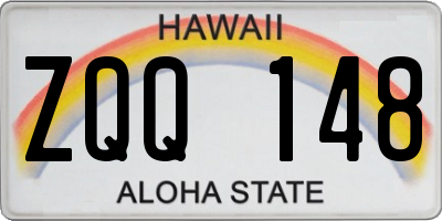 HI license plate ZQQ148