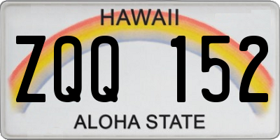 HI license plate ZQQ152