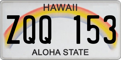 HI license plate ZQQ153