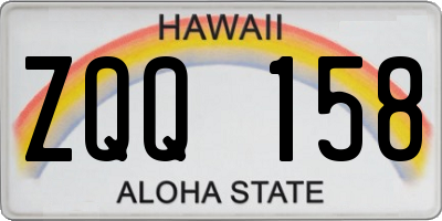 HI license plate ZQQ158