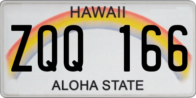 HI license plate ZQQ166