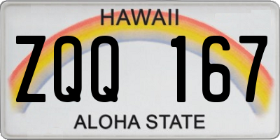 HI license plate ZQQ167