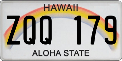 HI license plate ZQQ179