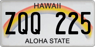 HI license plate ZQQ225
