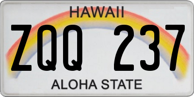 HI license plate ZQQ237