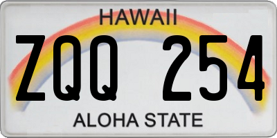 HI license plate ZQQ254