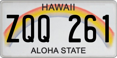 HI license plate ZQQ261