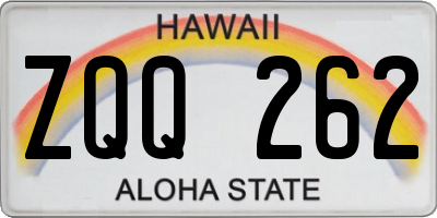 HI license plate ZQQ262