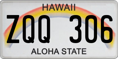 HI license plate ZQQ306