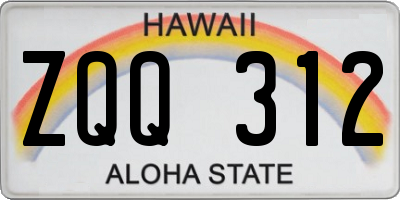 HI license plate ZQQ312