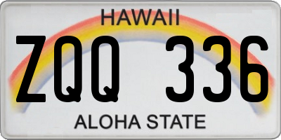 HI license plate ZQQ336