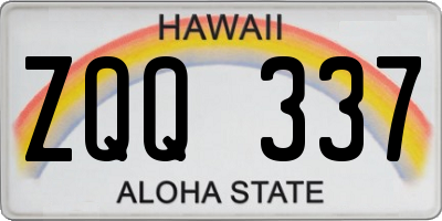 HI license plate ZQQ337