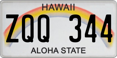 HI license plate ZQQ344