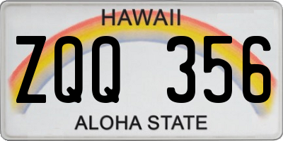 HI license plate ZQQ356