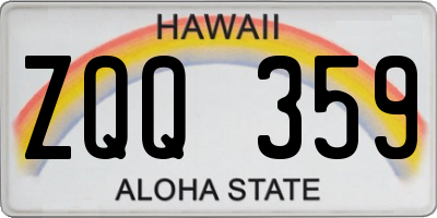 HI license plate ZQQ359