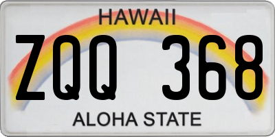 HI license plate ZQQ368