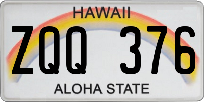 HI license plate ZQQ376