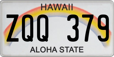 HI license plate ZQQ379